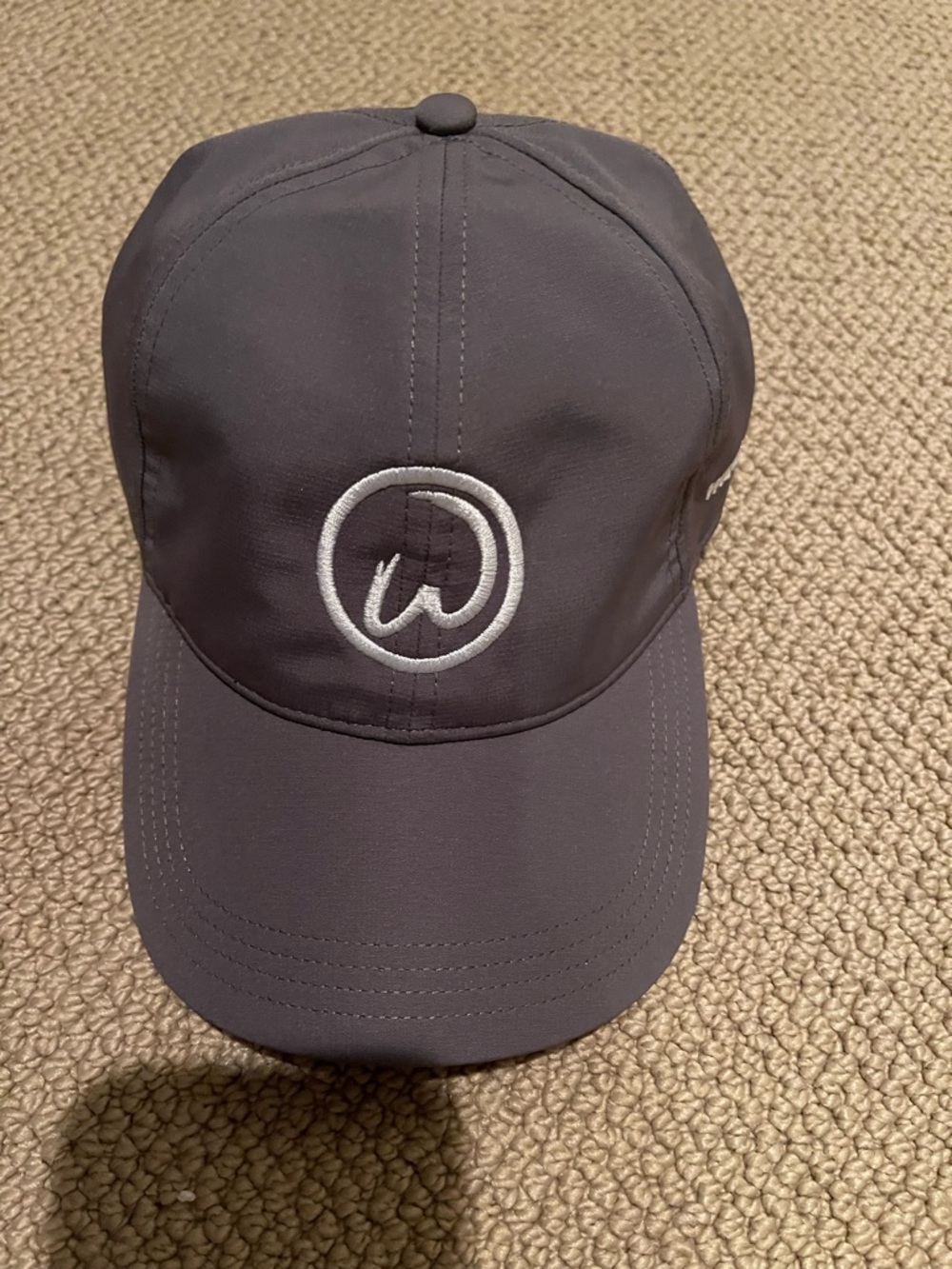 Wahlburger's Men's Dark Gray Performance Baseball Cap with Embroidered Logo